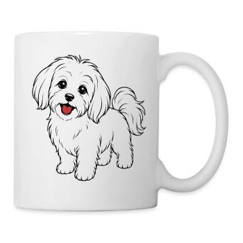 Maltese dog white - Mug - white - Right