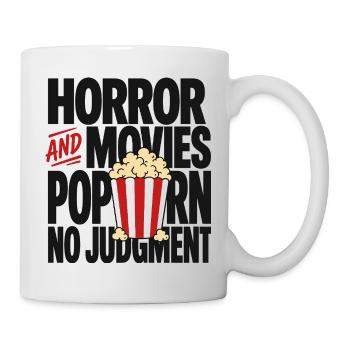 Horror Movies Popcorn Judgment - Mug - white - Right