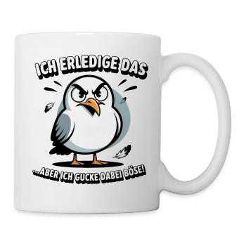 Ich mach das Möwe lustiger Büro Spruch - Tasse - Weiß - Rechts