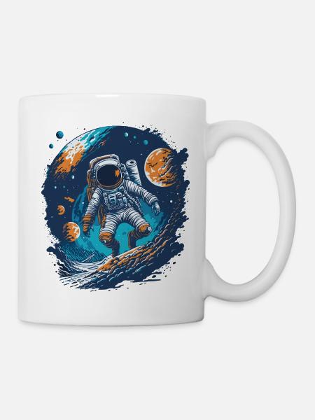 Astronaut in Space - Mug - white
