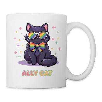 Pride-Monat LGBTQ – Ally Cat - Tasse - Weiß - Rechts