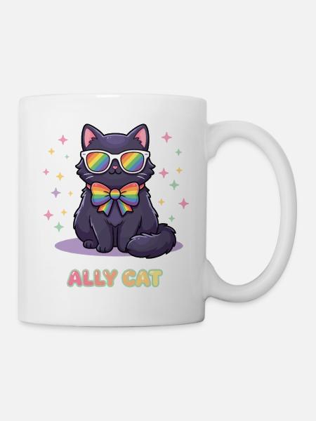 Pride-Monat LGBTQ – Ally Cat - Tasse - Weiß