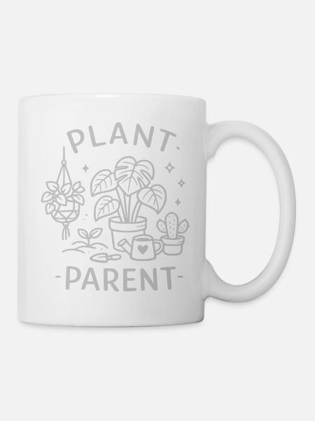 Plant Love Line Art - Mug - white