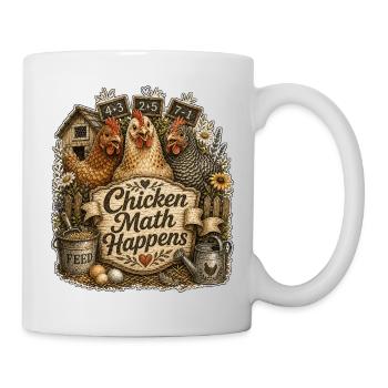 Chicken Math Happens - Tasse - Weiß - Rechts