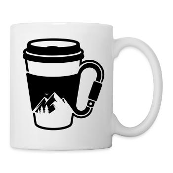Coffee Carabiner Mountains Outdoor Adventure - Mug - white - Right