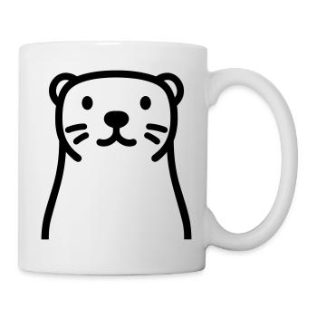 loutre - Mug blanc - blanc - Droite