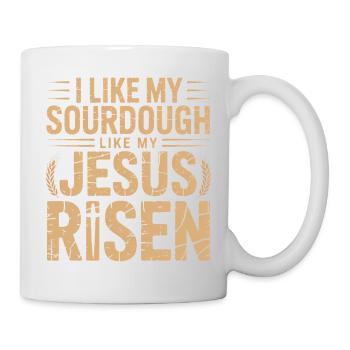 Sauerteig-aufgegangener Wortspiel-Tee - Tasse - Weiß - Rechts