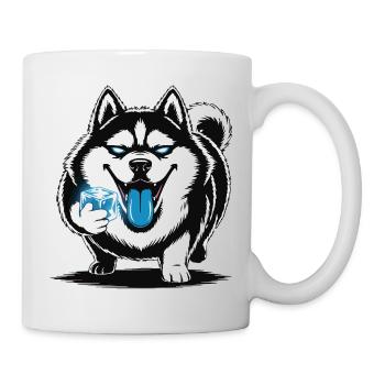 Husky Eiswürfel Cool Winter - Mug - white - Right