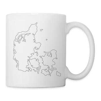 Carte du Danemark - Mug blanc - blanc - Droite