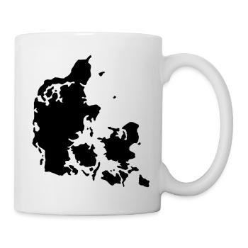 Carte du Danemark - Mug blanc - blanc - Droite