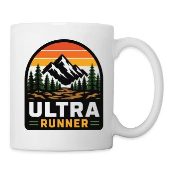 Ultra Runner Vintage Mountain Sunset - Tasse - Weiß - Rechts