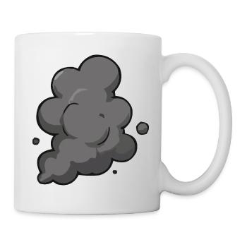 Graphique de nuage de fumée gris - Mug blanc - blanc - Droite