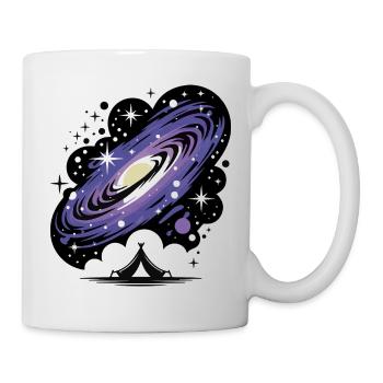 Camping en tente galactique Univers Cosmos spatial - Mug blanc - blanc - Droite