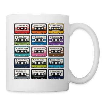 Collection de Cassettes Audio Rétro - Mug blanc - blanc - Droite