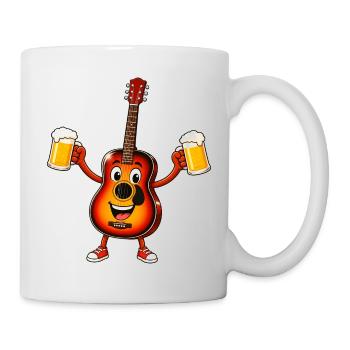 Guitar with two beers - Mug - white - Right