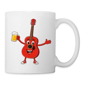 Guitar with beer - Mug - white - Right