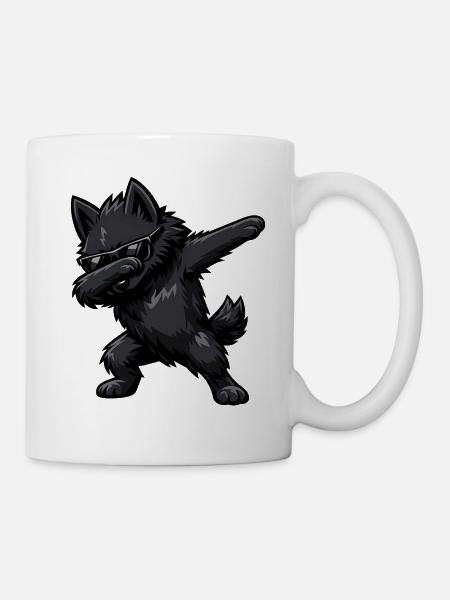 Dabbing Schipperke - Tasse - Weiß