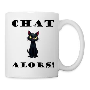 Dann Katze! Katzenvektor-Humor-Design - Tasse - Weiß - Rechts