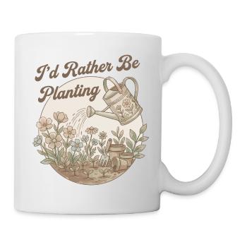 Ich bevorzuge Gardening Passion Vintage Garden - Tasse - Weiß - Rechts
