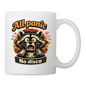 All panic No disco Waschbär - Tasse - Weiß - Rechts