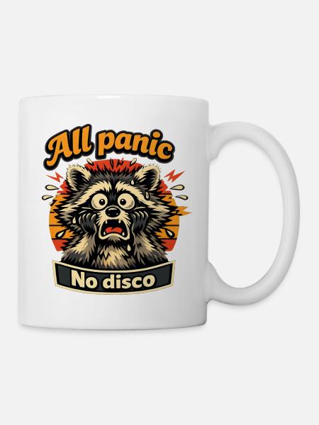All panic No disco Waschbär - Tasse - Weiß