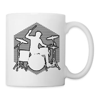 Gift idea for the drummer with drum games - Mug - white - Right