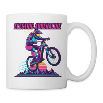 Elektrisches Adrenalin Synthwave E-MTB - Tasse - Weiß - Rechts