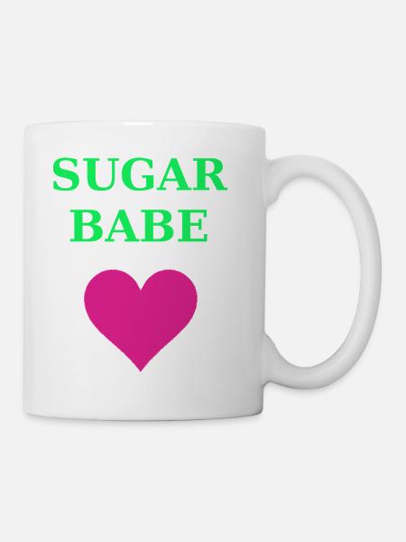 Sugar Babe Herz Neon - Tasse - Weiß