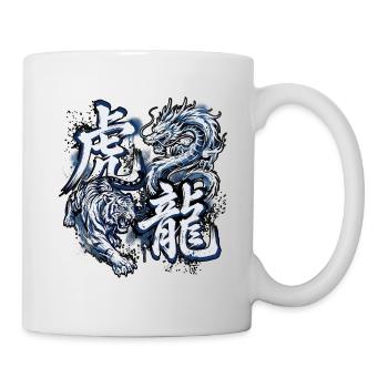Tiger Drache Harmonie - Tasse - Weiß - Rechts