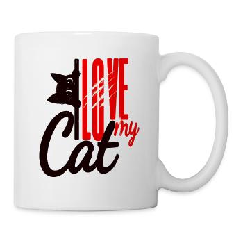 I love my cat - Katzenliebe - Mug - white - Right