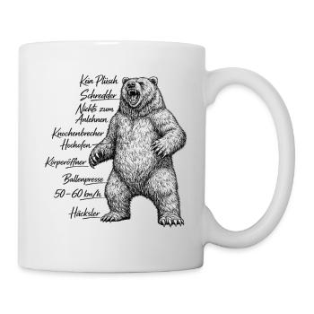 Der Bär ist los - Tasse - Weiß - Rechts