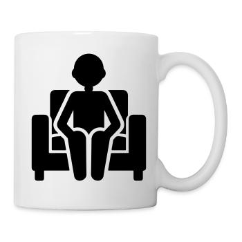 Couch Sitzen Faul - Tasse - Weiß - Rechts