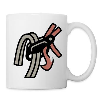 Dispositif d’assurage, mouston d’escalade Bloc - Mug blanc - blanc - Droite