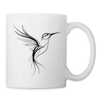 Spiritual Hummingbird Line Art - Mug - white - Right
