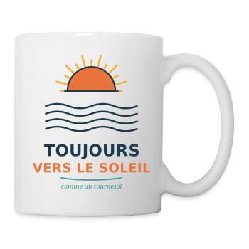 Toujours vers le soleil tournesol marin - Mug blanc - blanc - Droite