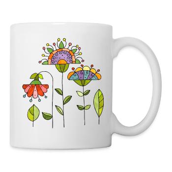 Fleur - Mug blanc - blanc - Droite