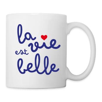 Das Leben ist gut - Tasse - Weiß - Rechts