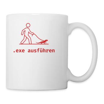 EXE Ausführen Lustige Admin Geschenke - Tasse - Weiß - Rechts