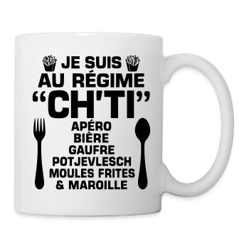 Régime ch'ti - Mug blanc - blanc - Droite