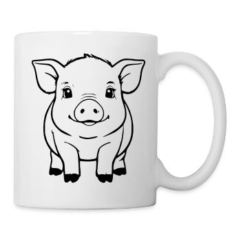 Pig Piggy Farmer Gift - Mug - white - Right