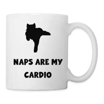 Katzen-Yoga: Nickerchen sind Cardio - Tasse - Weiß - Rechts