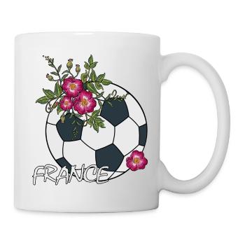Football with roses France - Mug - white - Right