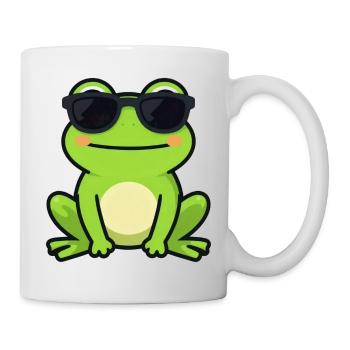 Une grenouille cool avec des lunettes de soleil des cadeaux drôles - Mug blanc - blanc - Droite