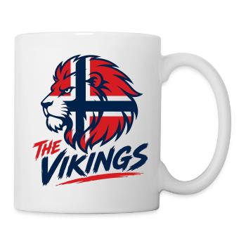 Viking Löwenlogo Fussball Norwegen Nation  - Tasse - Weiß - Rechts
