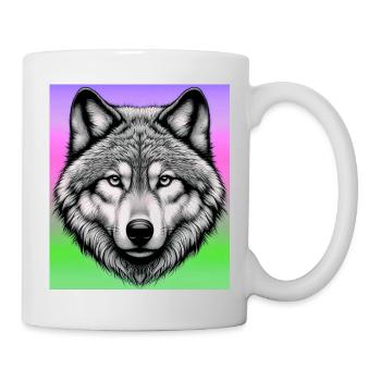 Loup - Mug blanc - blanc - Droite