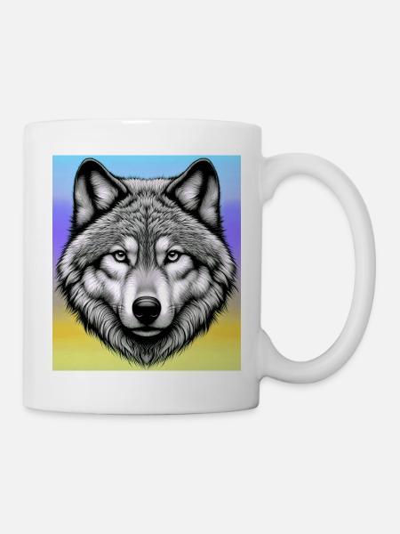 Wolf - Tasse - Weiß