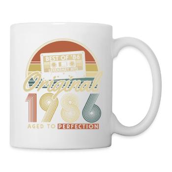 Cadeau d’anniversaire du 40e anniversaire Vintage Vintage 1986 - Mug blanc - blanc - Droite