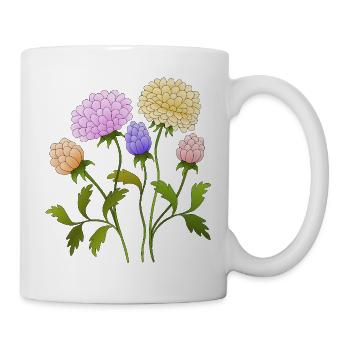 Blumen - Tasse - Weiß - Rechts