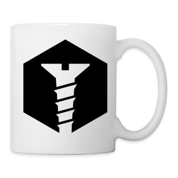 Handwerker Schrauben Sechskant - Tasse - Weiß - Rechts