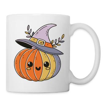 Kawaii Hexe Kürbis - Tasse - Weiß - Rechts